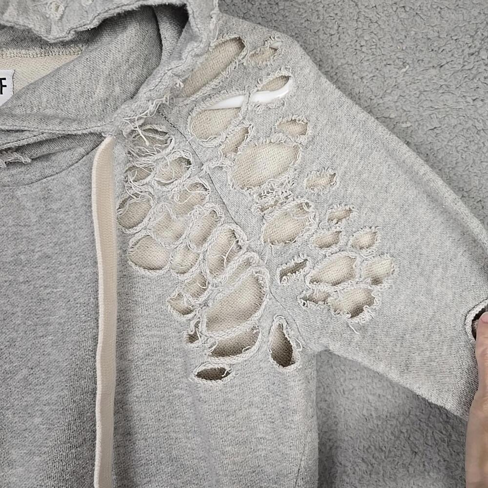 NSF Revolve Lisse Distressed Hoodie Grey, size S - Picture 4 of 9